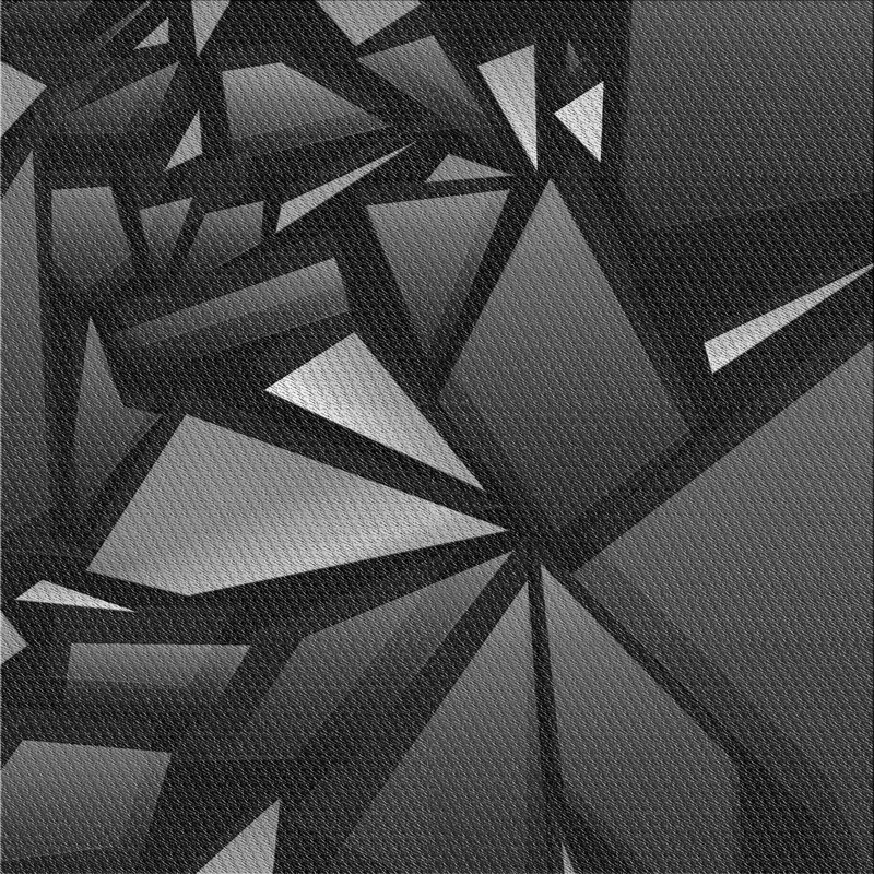 Tapis gris abstrait en laine, Carré 5 pi