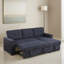 84.62" Pull Out Reversible Sleeper Sectional Sofa Bed with Storage Chaise-184050530