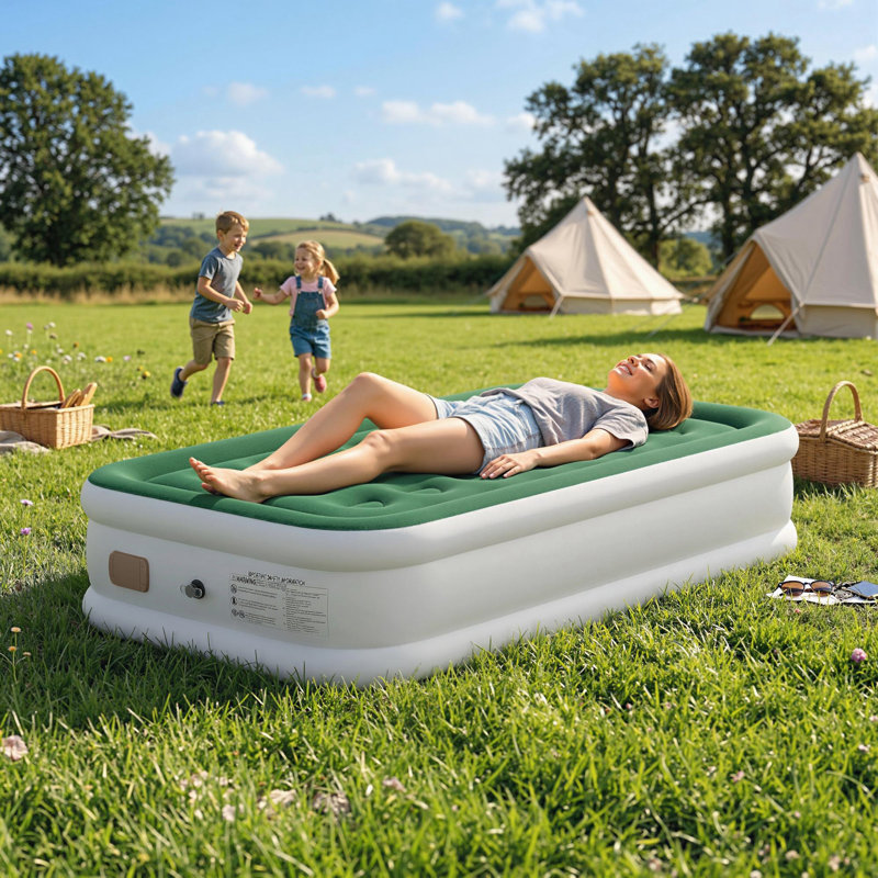 Air Mattress, Dark Green, Single (3')