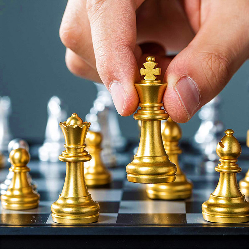 Jeu d'échecs magnétique pliable