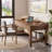 Brown Rectangular Solid Wood with 3 drawers desk-108781564