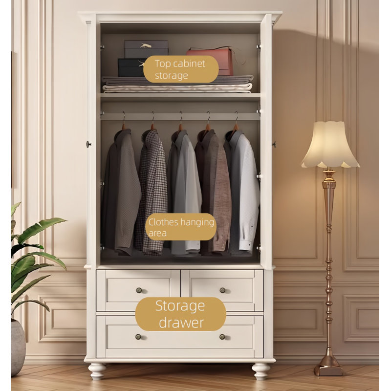 Garde-robe simple blanc classique