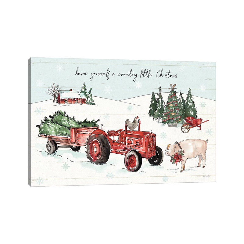 Holiday On The Farm I - Farmy And Bright by Anne Tavoletti - Wrapped Canvas Print, 20.32 cm H x 30.48 cm W