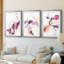 Polaire magenta I - reproduction sur mesure encadrée de qualité supérieure - 3 pièces-857612446-857612432