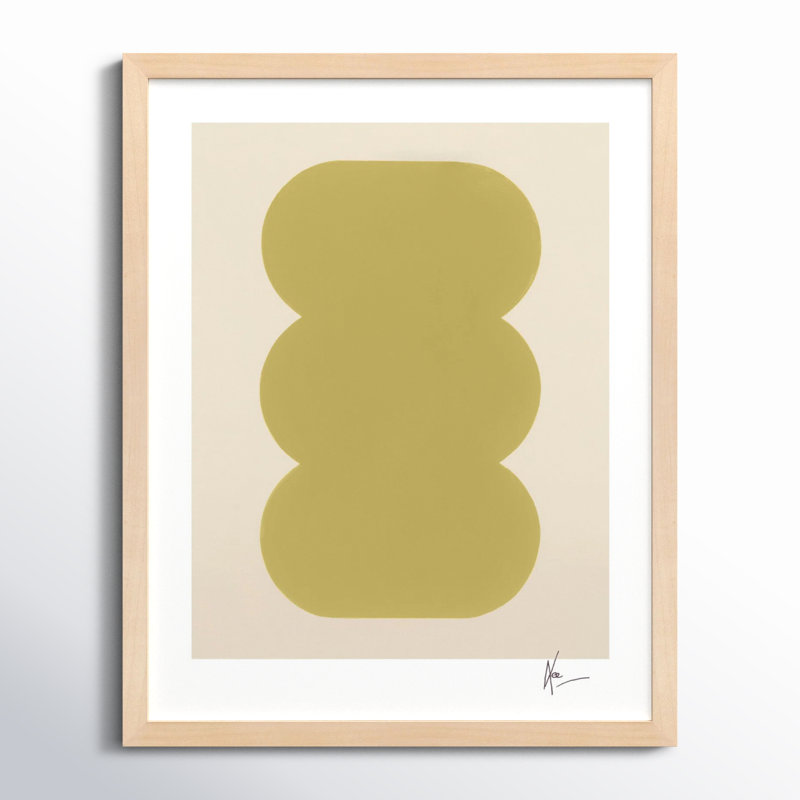 Keyhole 4 Framed Painting by Lee Lessem, 30" H x 24" W, Brown