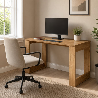 Bureau d'écriture rectangulaire en bois manufacturé H 28,7 "x l 47,2" Eulla