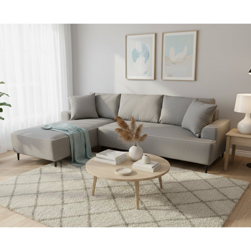 3 Seater Sofa Bed, Right Hand Facing, Grey
