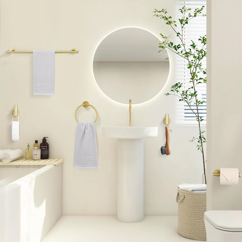 Ensemble de quincaillerie de salle de bain en acier inoxydable brossé