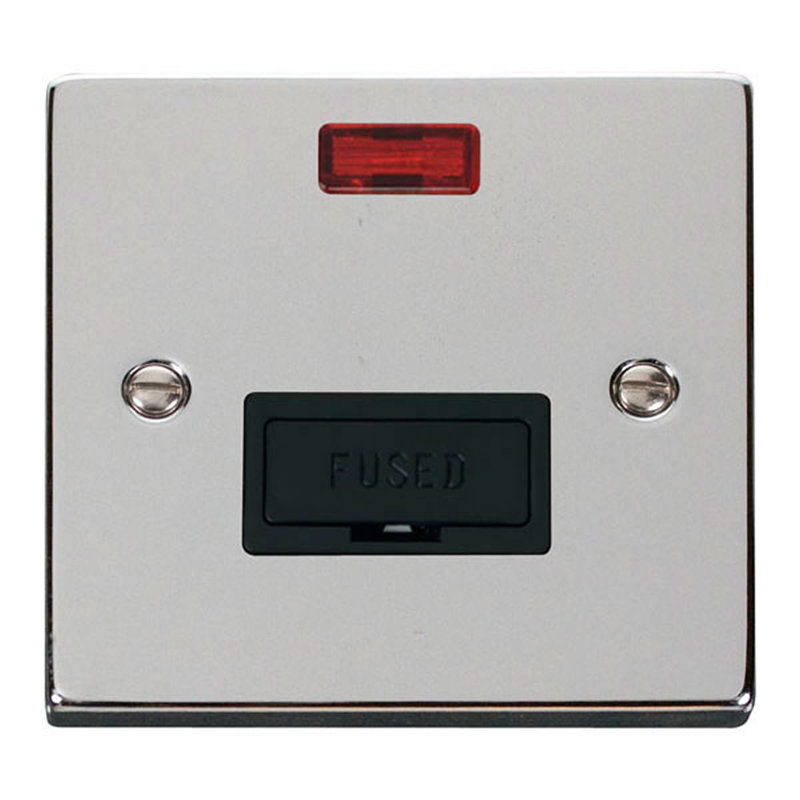 Polished Chrome 13A Fused Connection Unit With Neon