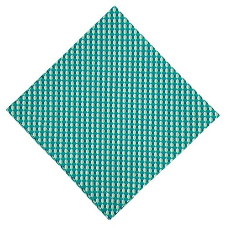 Abstract Linen Square Napkins, Emerald