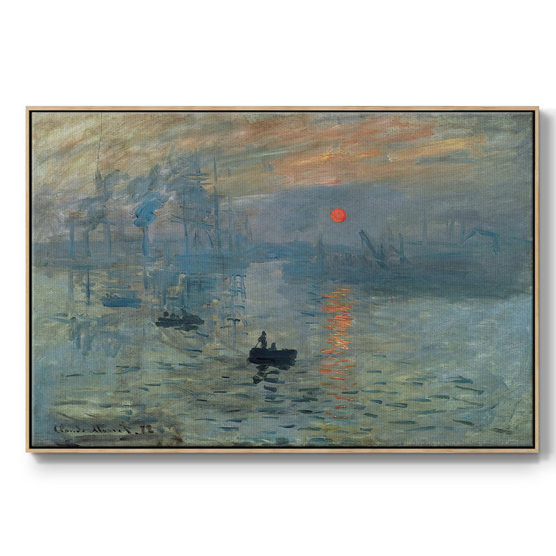 Lever de soleil, H 17 po x l 25 po x P 2 po, Toile encadrée Natura