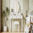 Vintage Vanity Makeup Table and Cushioned Stool Set with Velvet Fabric Lining 5 Drawers-178898766