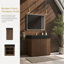 Meuble-lavabo 36 po avec lavabo à quartz noir, portes cannelées, fermeture en douceur
