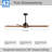 Modern Ceiling Fan With Led Light, Solid Walnut Blades, Dc Motor, Reversible Airflow, Dimmable 3 Color Led, Remote & Smart Control-1091639985
