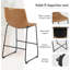 Adarrius Upholstered Counter Stool with Metal Frame-341129995