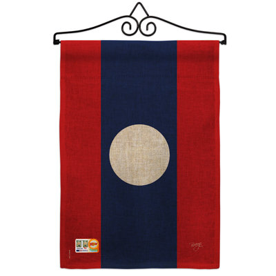 Double Sided 18.5'' H x 13'' W Burlap Flag Set