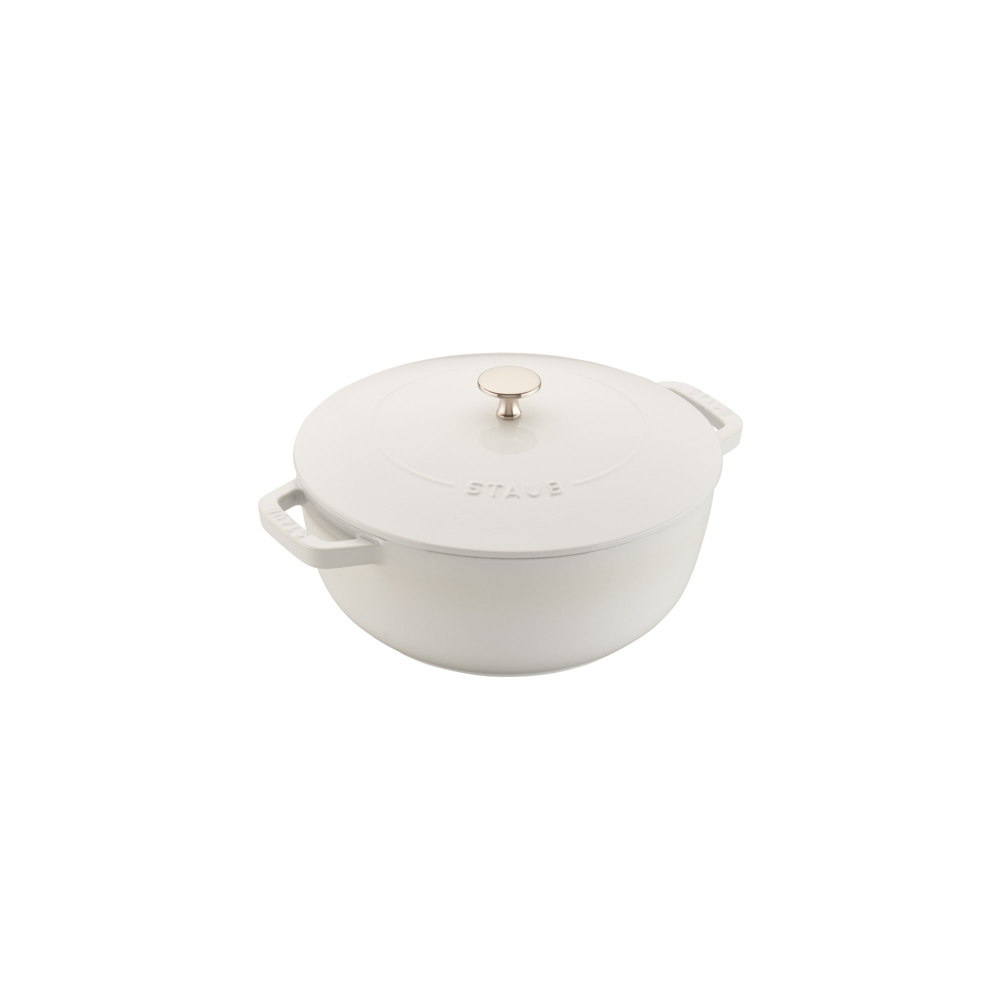 Staub Cast Iron 3.75-Quart Essential French Oven, Serves 3-4 Hand Crafted In France, White