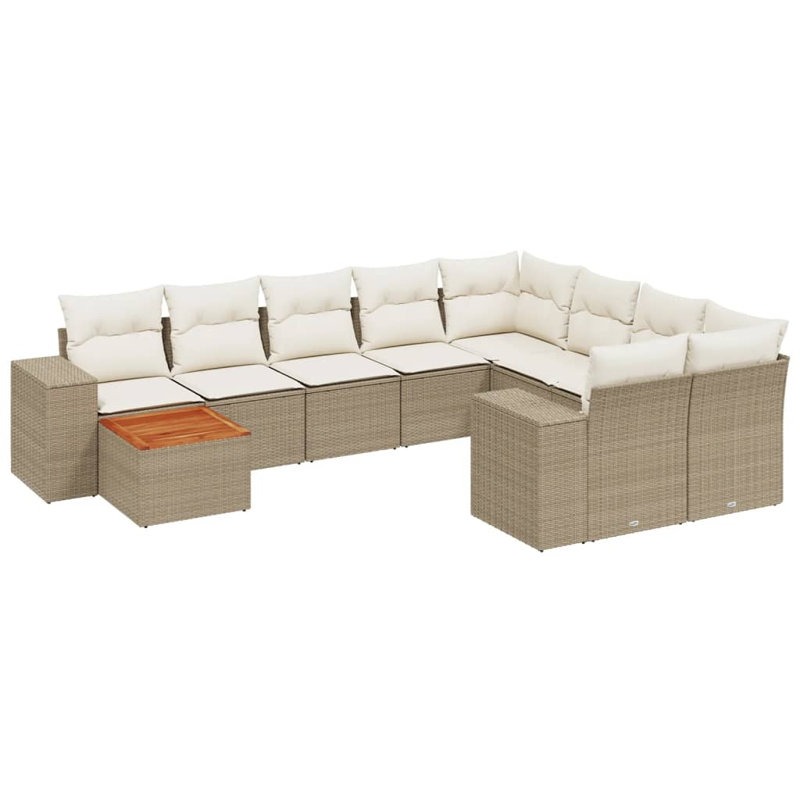 Ensemble de canapé de jardin Vidaxl beige