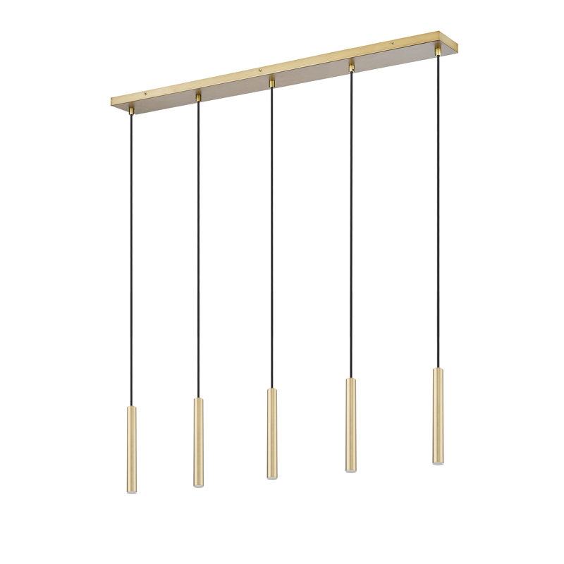 Mahlum 5 Light Linear Chandelier, Gold, 193.9"