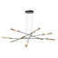 Flight 10-Light Pendant - Modern Brass - Black - Standard Overall Height-7783042-7783103-7783102