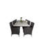 Faiyaz 10 - Person Patio Dining Set with Extendable Rectangular Table , Cushions Included