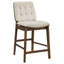 Chaise de comptoir rembourrée Redbridge crème et noyer-1511069666-1511069667
