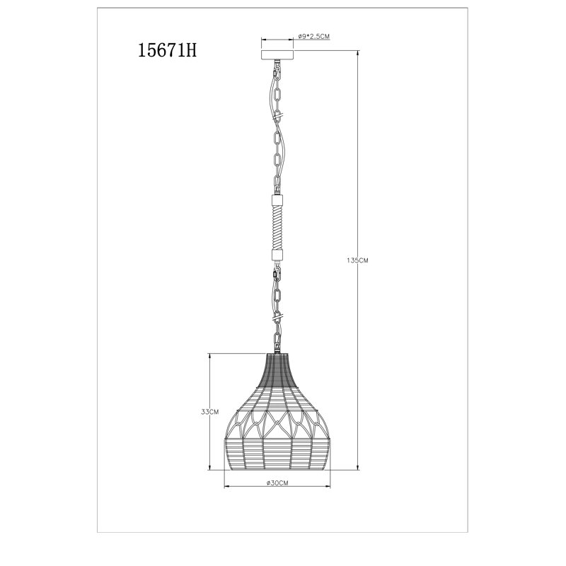 Pinney 1 - Light Beige Dome Pendant