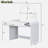 Makeup Vanity Table With Touch Screen Lighted Mirror, Dressing Table With A Drawer And Curved Edges