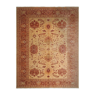 One-of-a-Kind Rectangle 13'8'' X 17'8'' Wool Area Rug Beige