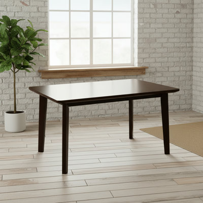 Table de salle à manger rectangulaire avec structure en bois massif, pour la salle à manger et le salon