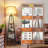 Modern Black Tripod Floor Lamp With 3-Tier Storage Shelves & Adjustable Color Temperature