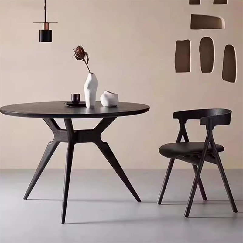 Modern style solid wood dining table, 29.5"H x 47.2"L x 47.2"W