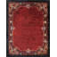 Knotted Wool Antique Coral Chinese Room Size - Art Deco 1920s Rectangle Rug