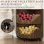 Étagère de coin de style casse-croûte et légumes, étagère de coin multifonctionnelle autoportante avec roulettes pour garde-manger et salon