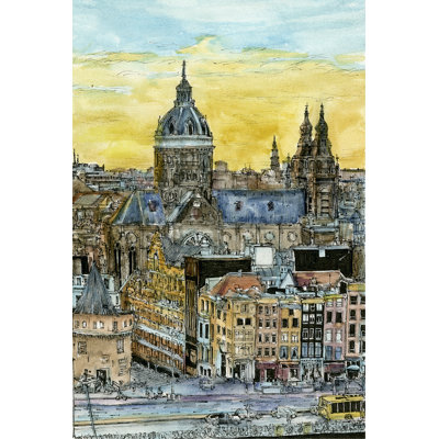 " European Afternoon V " by Melissa Wang Painting Print