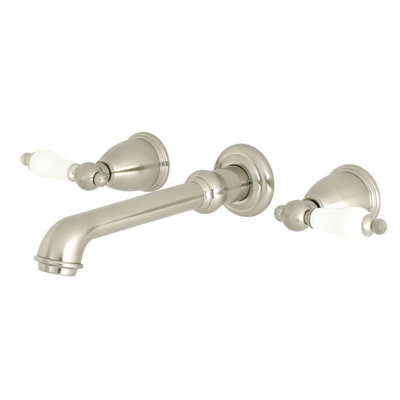 Kingston Brass English Country Two-Handle 3-Hole Wall Mount Bathroom Faucet