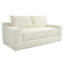 Canapé-causeuse avec mousse à mémoire de forme et structure en acier - sans assemblage, conception convertible 2-en-1, tissu en velours côtelé - canapé compact pour les petits espaces, les appartements, le bureau à domicile et la chambre à coucher (beige)-2144843725