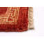 Tapis rouge foncé en laine noué à la main de conception unique 4 pi x 6 pi 2 po Seren