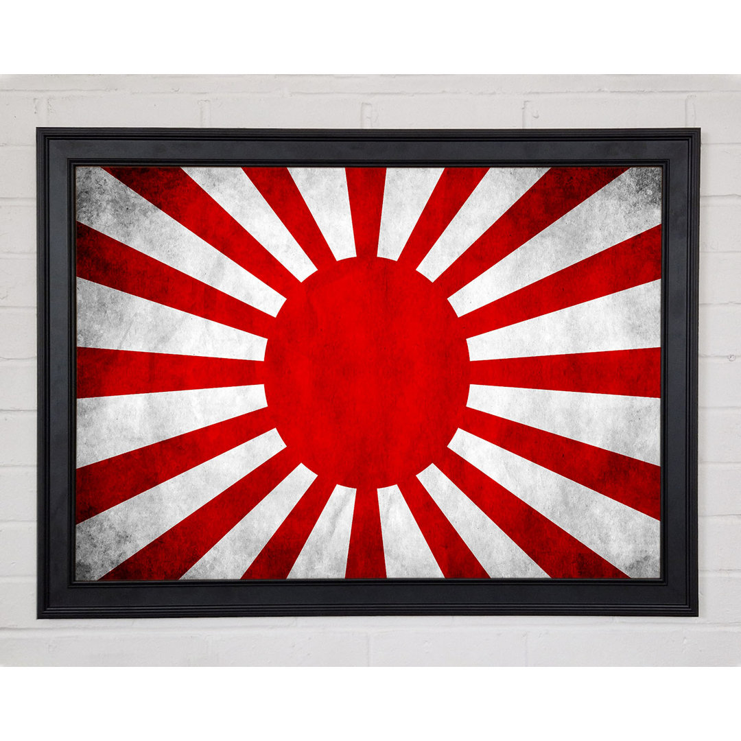 Japanische Kriegsflagge Gerahmter Druck