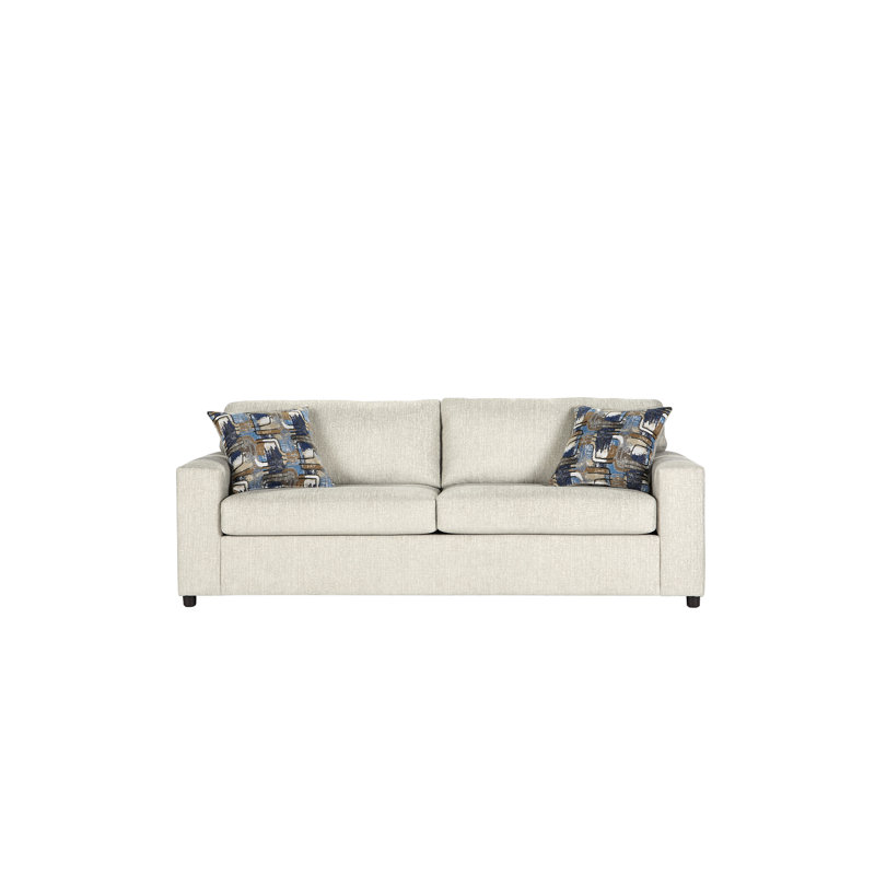 Canapé 85 po rembourré avec coussins Gio Batik, Contour en mousseline