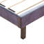 Lit tapissier en velours capitonné à oreilles avec support en lattes de bois massif - Assemblage facile - gris, grand lit, lit plateforme