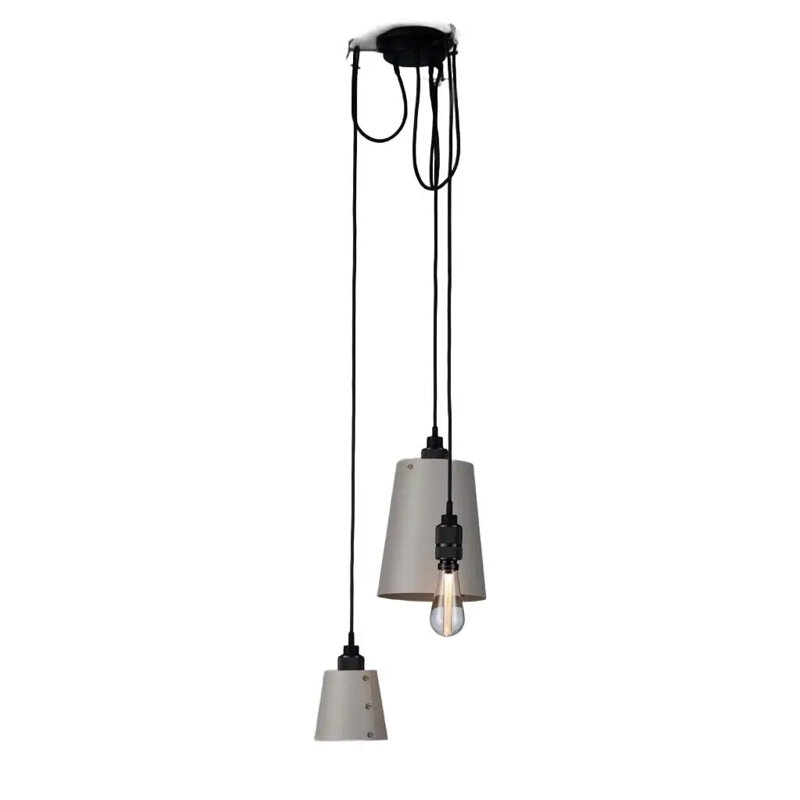 3 - Light Cluster Pendant, Smoked Bronze, Stone