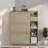 Bohemia Style Shoe Cabinet With 3 Rattan Flip Drawers, 3 Square Shelves And 1 Storage Drawer And Key Hooks-691901476