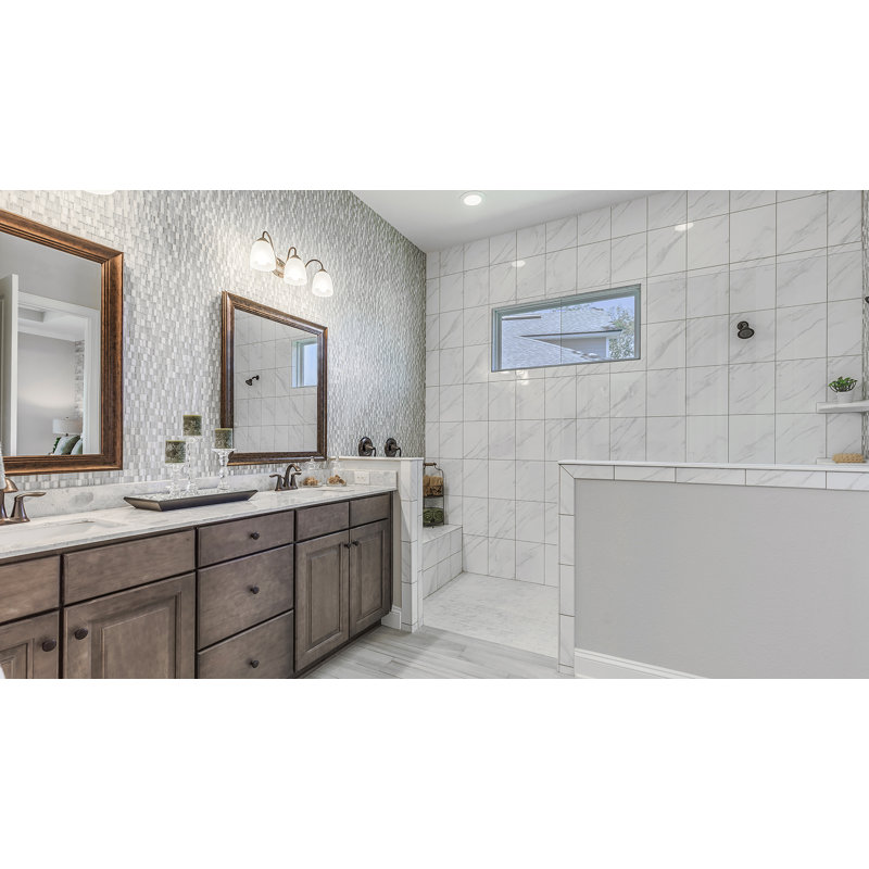 Éclairage pour meuble-lavabo 3 lumières Callimont, Bronze huilé