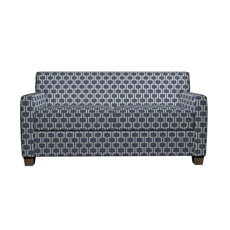 Tissu de lin géométrique, Bleu 4
