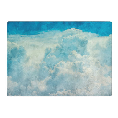 Tempered Glass the Crisp Clouds Chopping Board