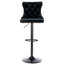 Tabourets de bar en velours noir avec siège pivotant à 360 ° et hauteur de siège réglable de 25 à 33 pouces, de 2 pour la salle à manger, pub à dossier ergonomique de style américain, support de taille confortable