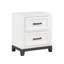 Table de chevet avec 2 tiroirs de rangement spacieux, parfaits pour les meubles de chambre à coucher modernes et fonctionnels.-2102188923
