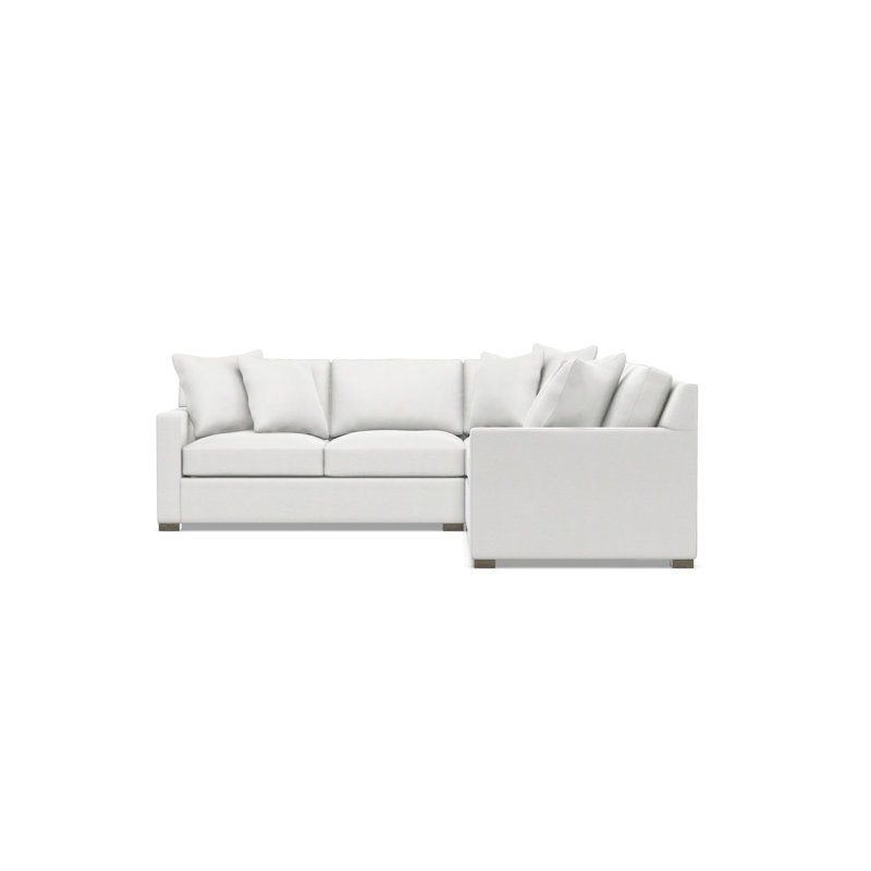 Kelsey Sectional, White Polyester Blend, 35.5" H x 104.5" W x 104.5" D