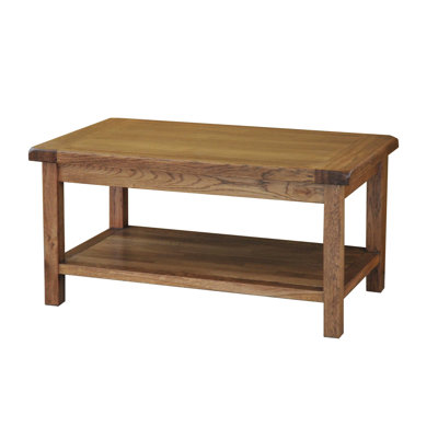 Solid Wood Four Leg Coffee Table with Storage